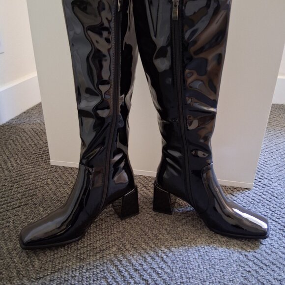 New Feetquake Tall High Patent Leather Boots - Picture 7 of 11
